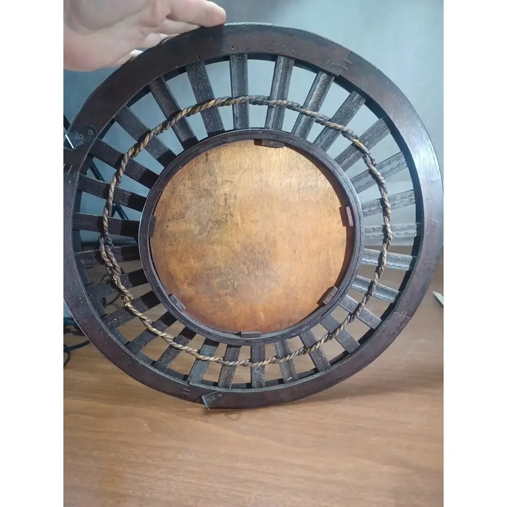 VINTAGE BAMBOO And WOOD MIRROR 18